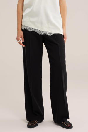 regular waist pantalon zwart