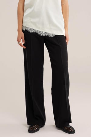 regular waist pantalon zwart