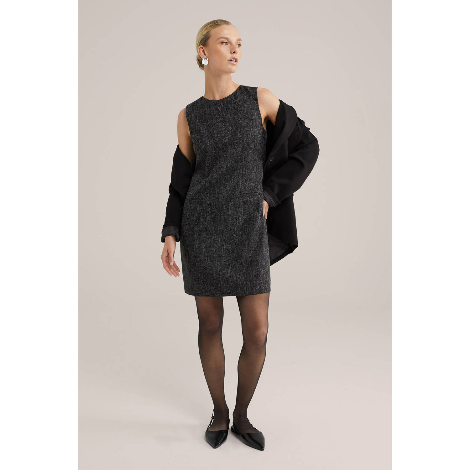 WE Fashion korte jurk antraciet