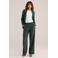 WE Fashion regular waist wide leg broek - donkergroen
