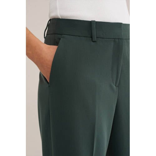 WE Fashion regular waist pantalon donkergroen afbeelding