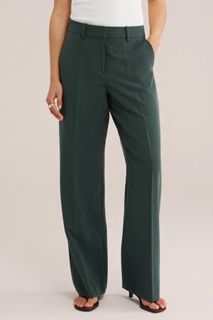 regular waist pantalon donkergroen