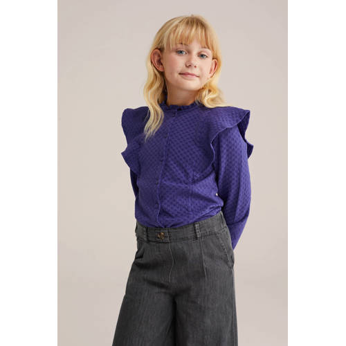 WE Fashion blouse donkerpaars afbeelding