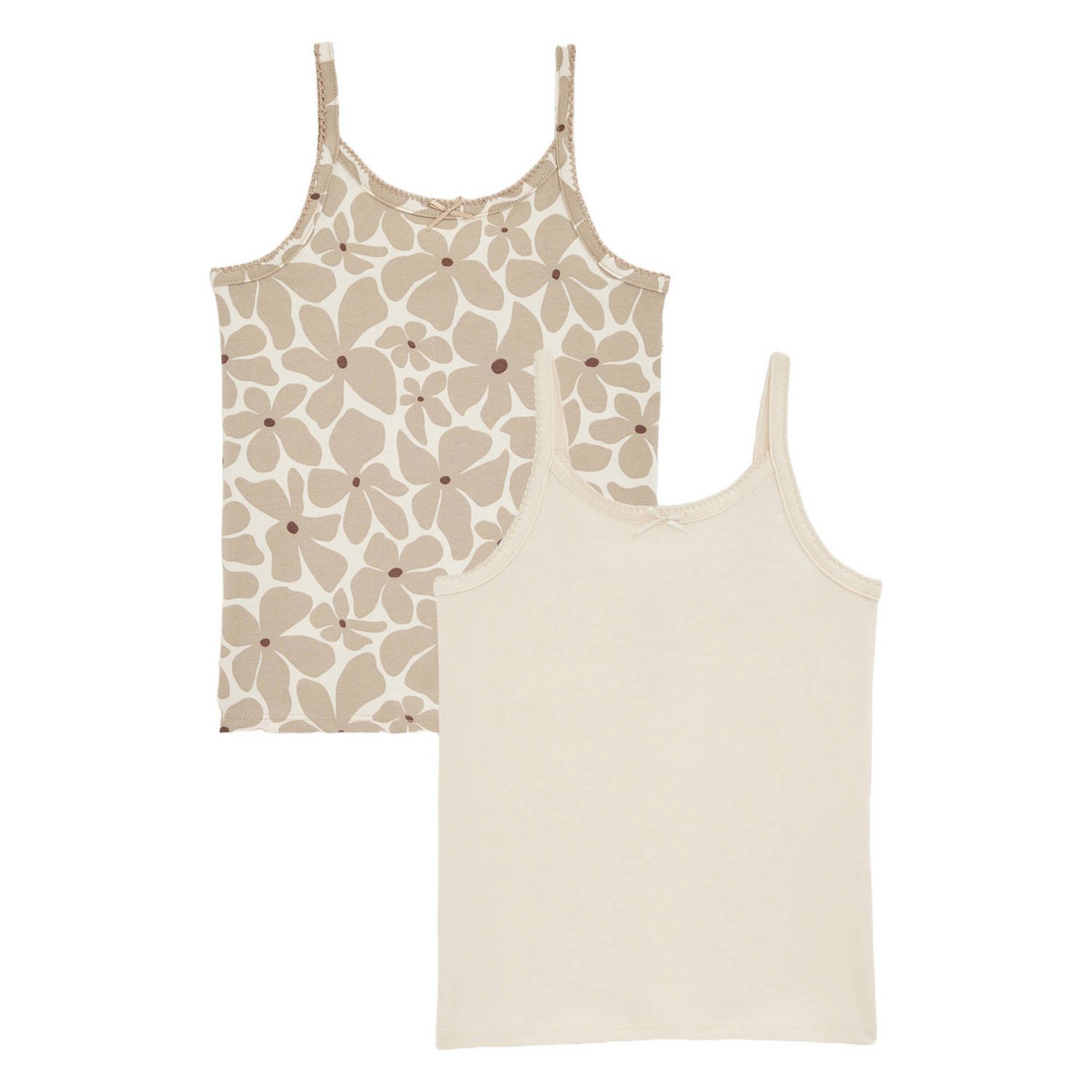 WE Fashion hemd set van 2 ecru beige