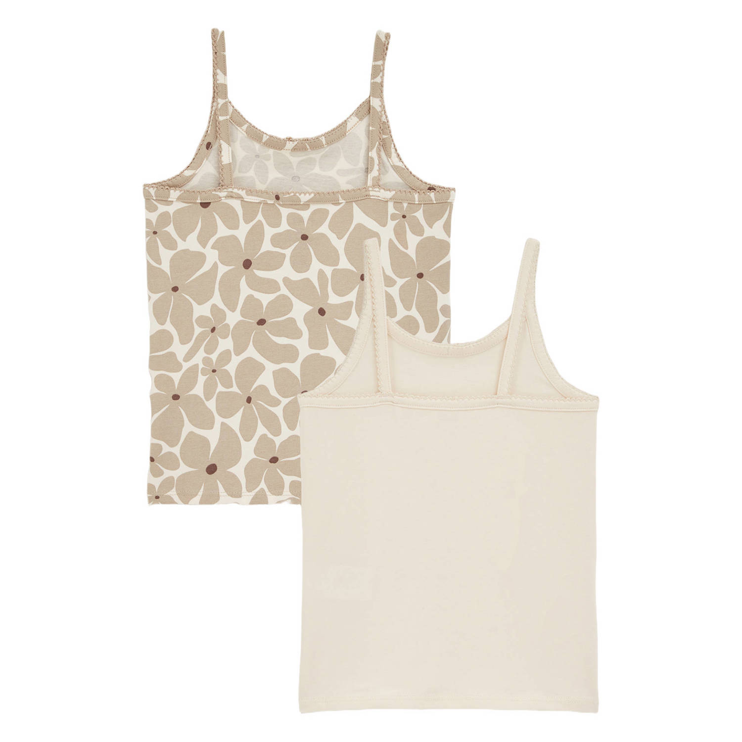 WE Fashion hemd set van 2 ecru beige