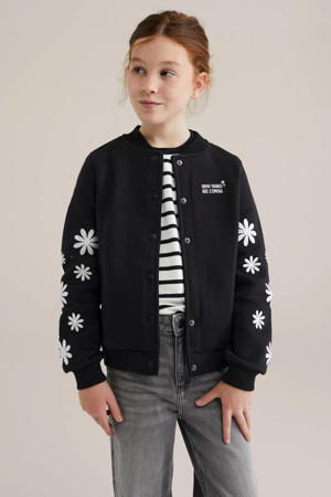 bomber jasje zwart/wit