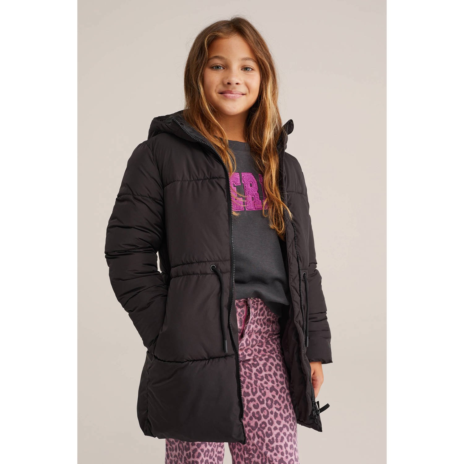 WE Fashion gewatteerde jas zwart