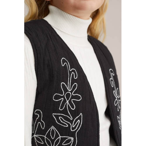 WE Fashion reversible gilet zwart afbeelding