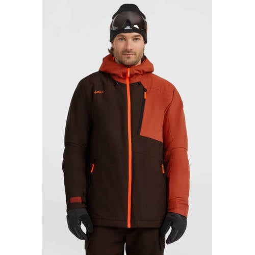 O'Neill ski-jas FWC'Cruz Block bruin/donkeroranje afbeelding