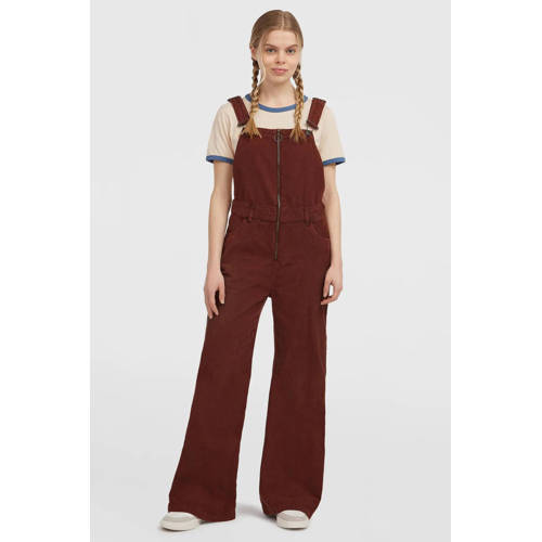O'Neill corduroy wide leg high waist tuinbroek donkerbruin afbeelding