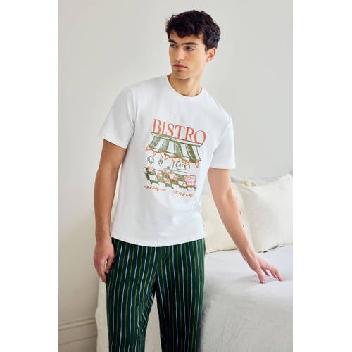 Chelsea Peers pyjama donkergroen/wit afbeelding