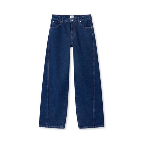 MADS NØRGAARD - COPENHAGEN high waist barrel jeans dark blue denim afbeelding