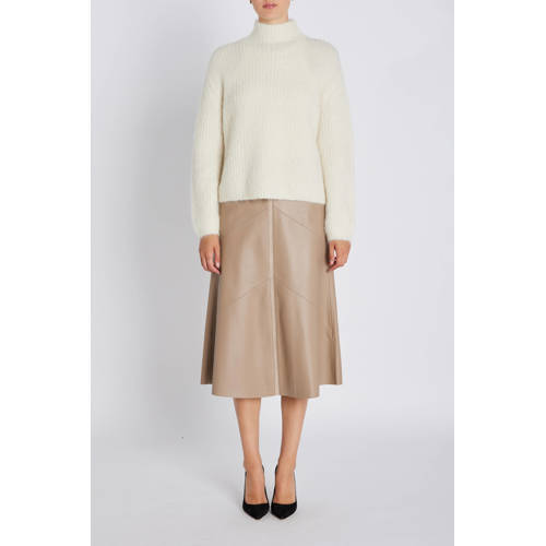 Bruuns Bazaar imitatieleren rok beige afbeelding