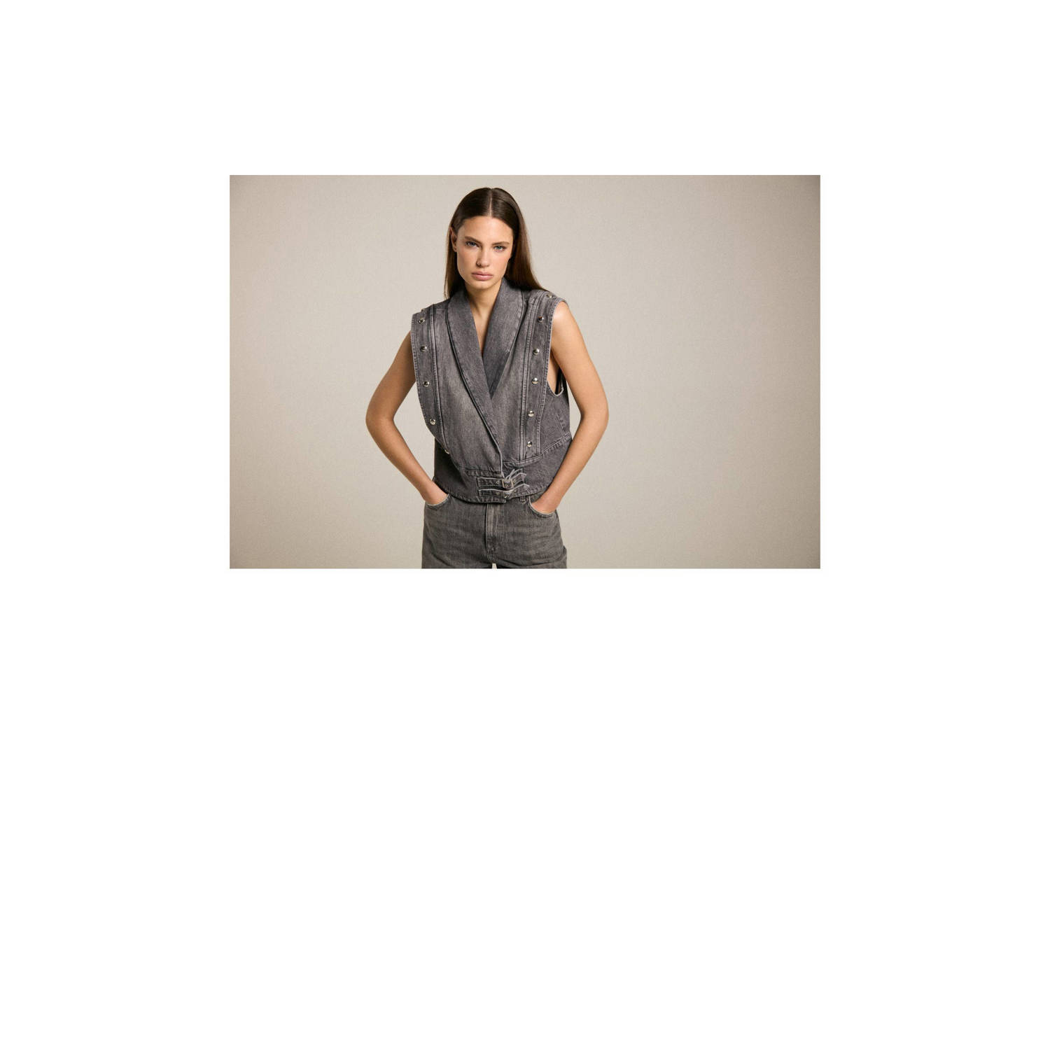 Homage to Denim gilet grijs