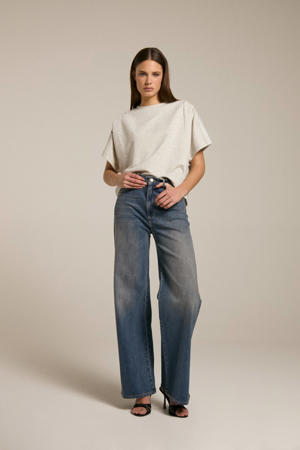 high waist wide leg jeans blauw