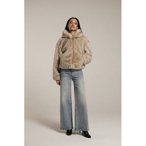 Homage to Denim high waist wide leg jeans medium blue denim afbeelding