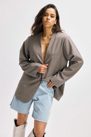 oversized blazer grijs