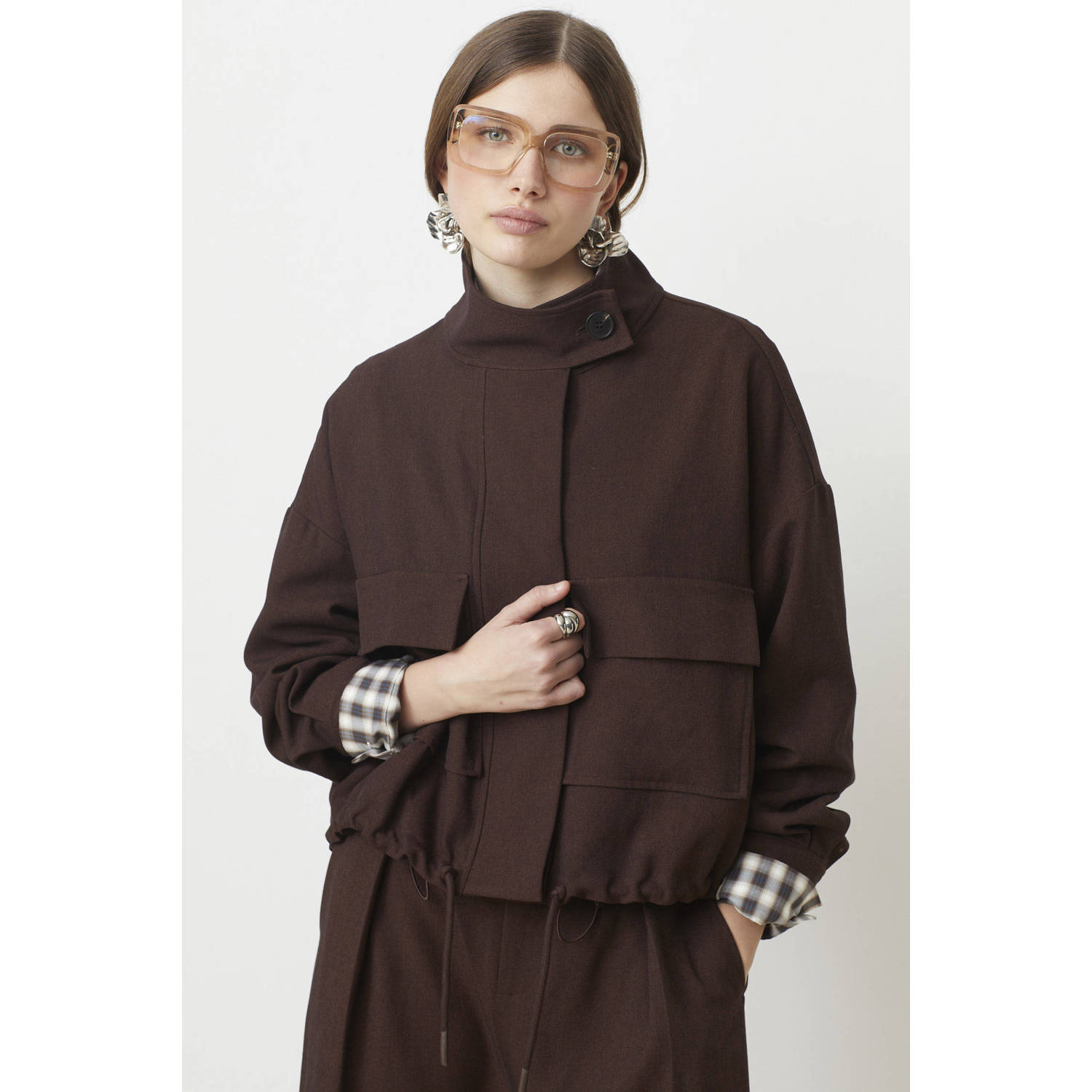Suncoo trenchcoat donkerbruin