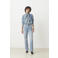 Suncoo high waist straight leg jeans light blue denim