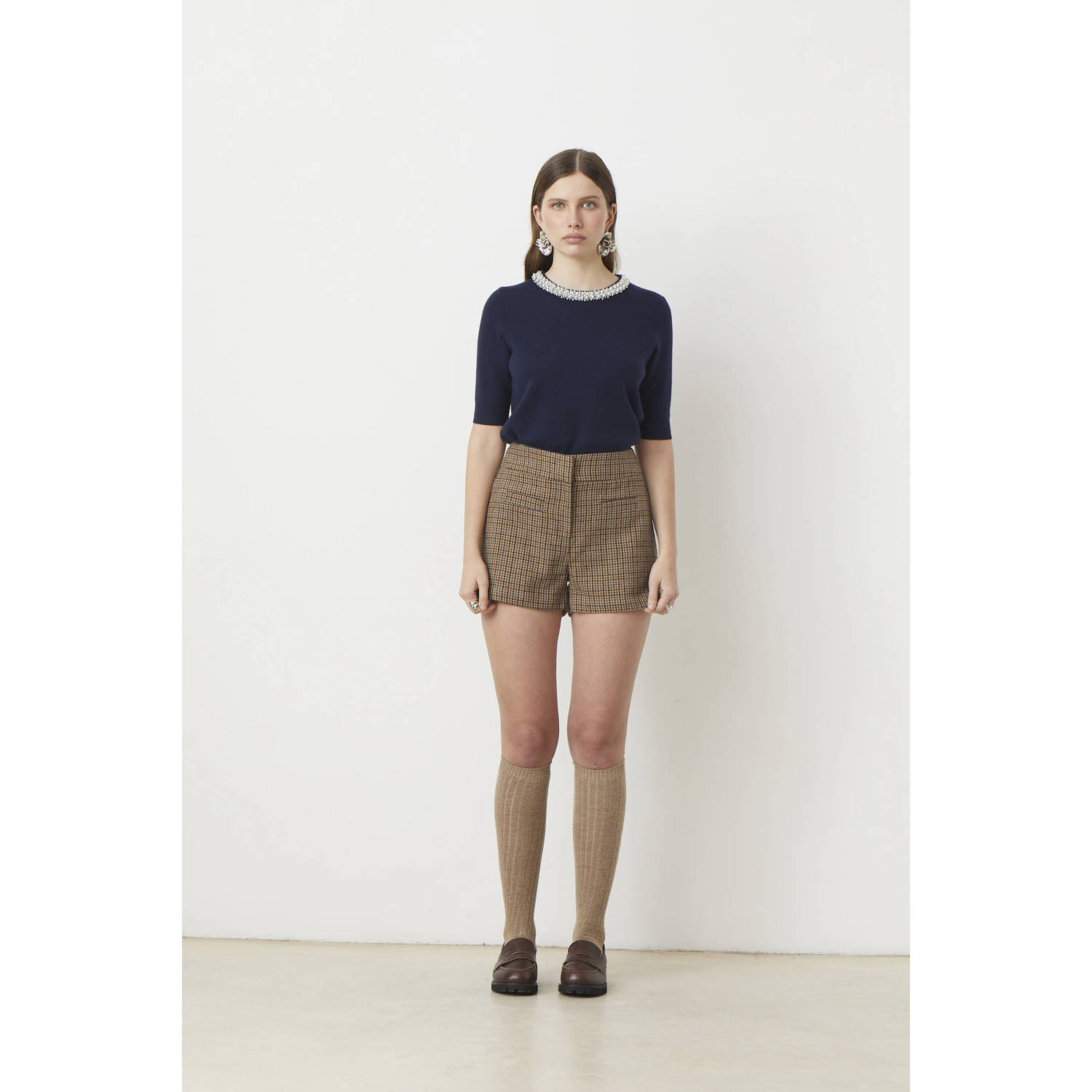 Suncoo pullover trui donkerblauw fijn gebreid