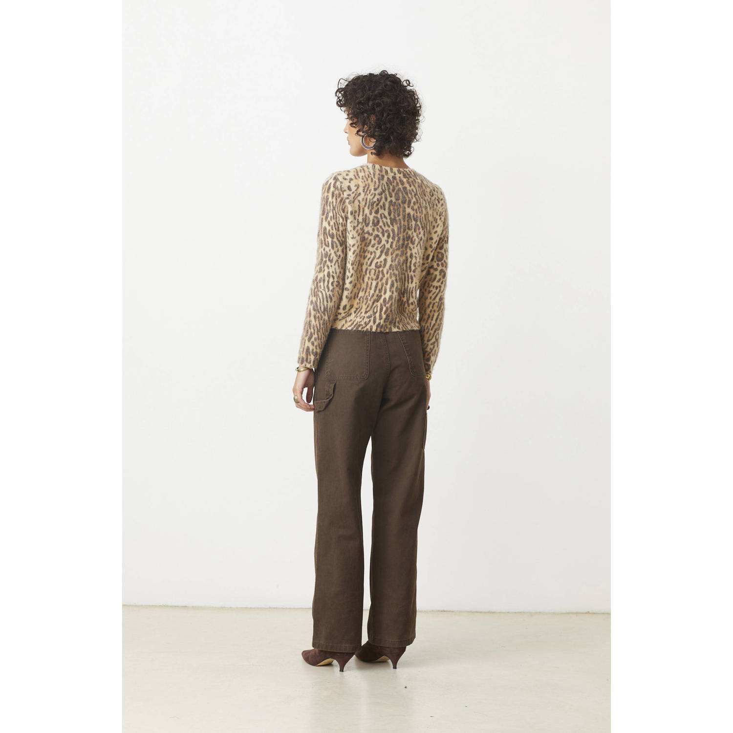 Suncoo gebreid vest bruin