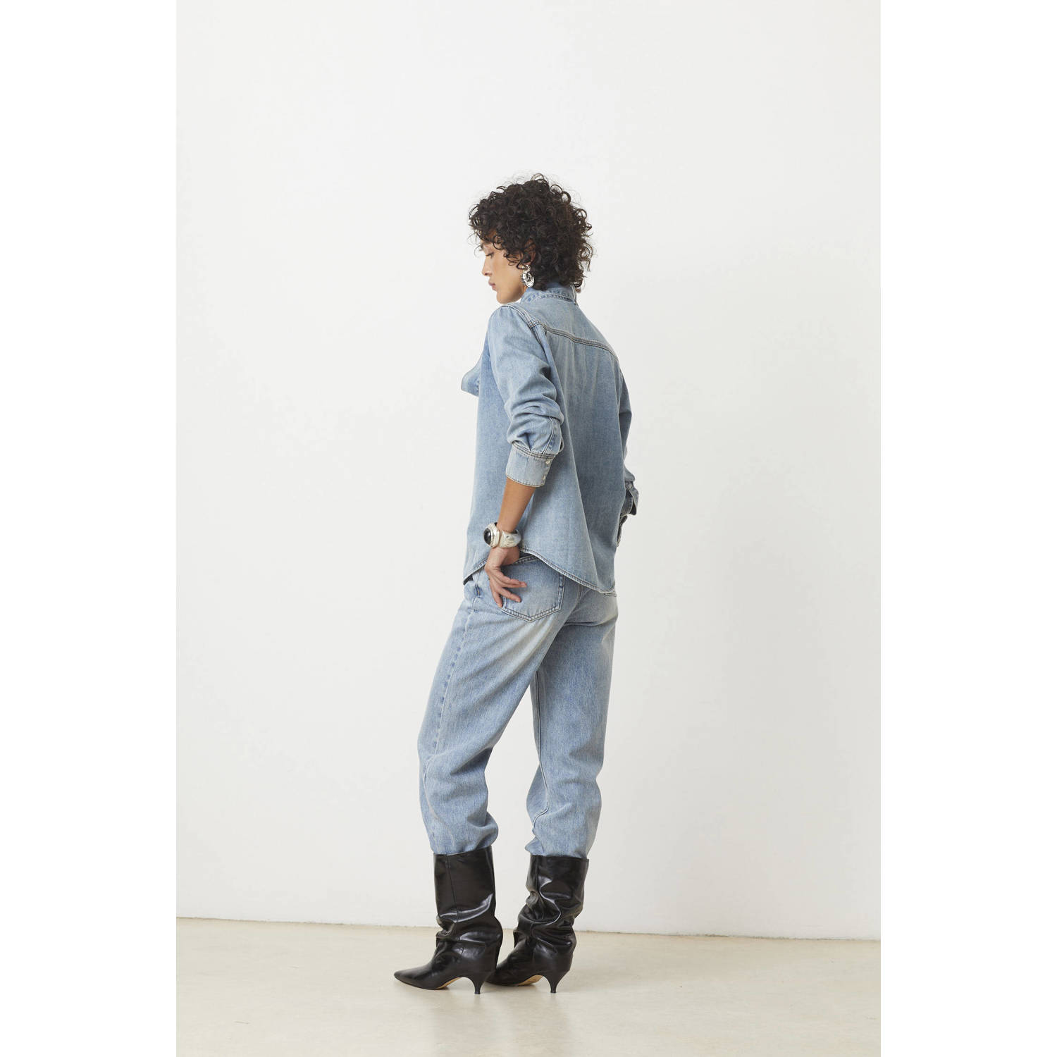 Suncoo denim blouse light blue denim