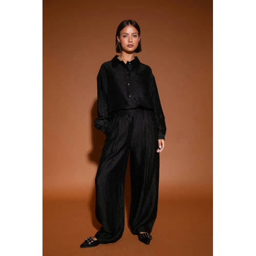 Studio AMAYA straight high waist broek zwart afbeelding