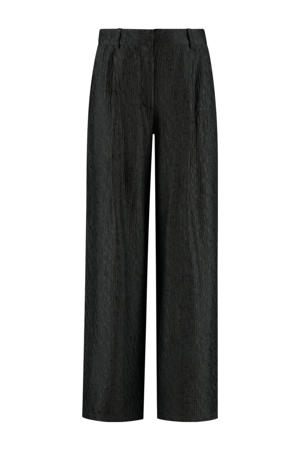 straight high waist broek zwart