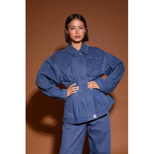 Studio AMAYA denim spijkerjas medium blue denim afbeelding