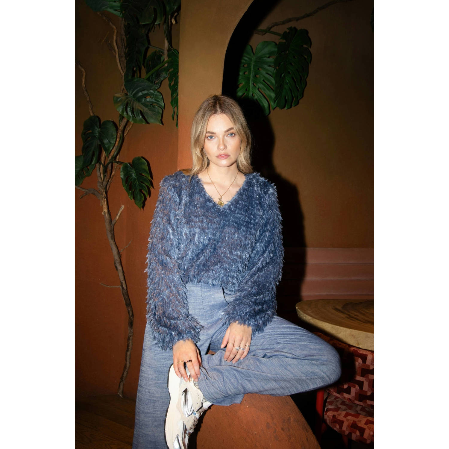 Studio AMAYA sweater blauw