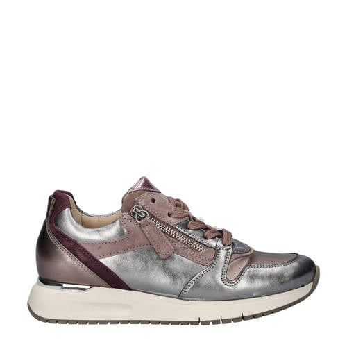Gabor leren sneakers zilver afbeelding