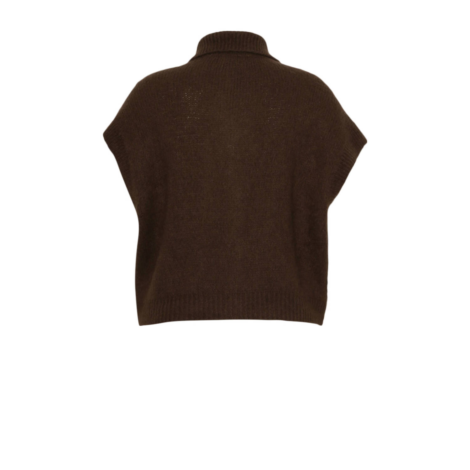 Paprika vest bruin fijn gebreid