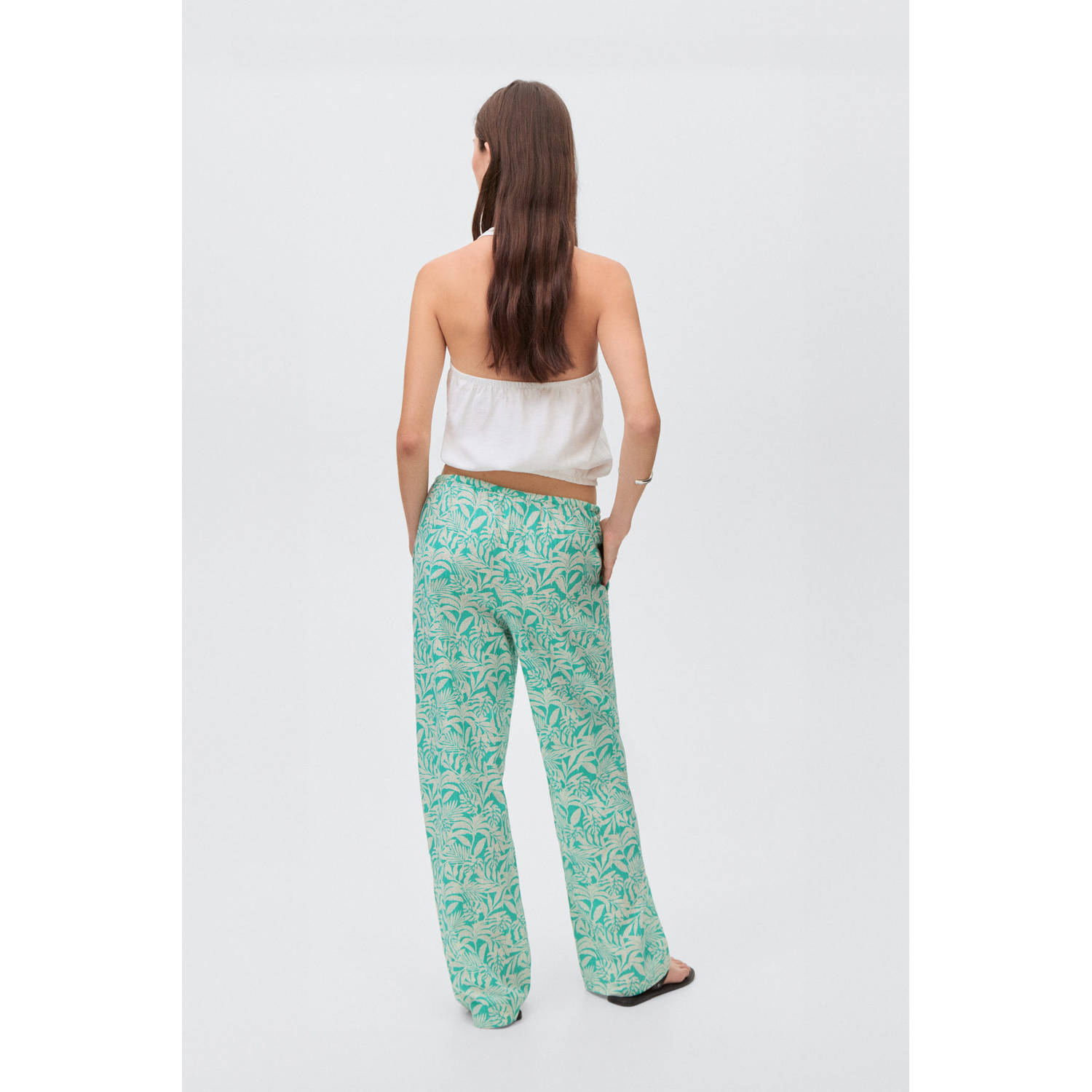 MANGO TEEN palazzo broek turquoise