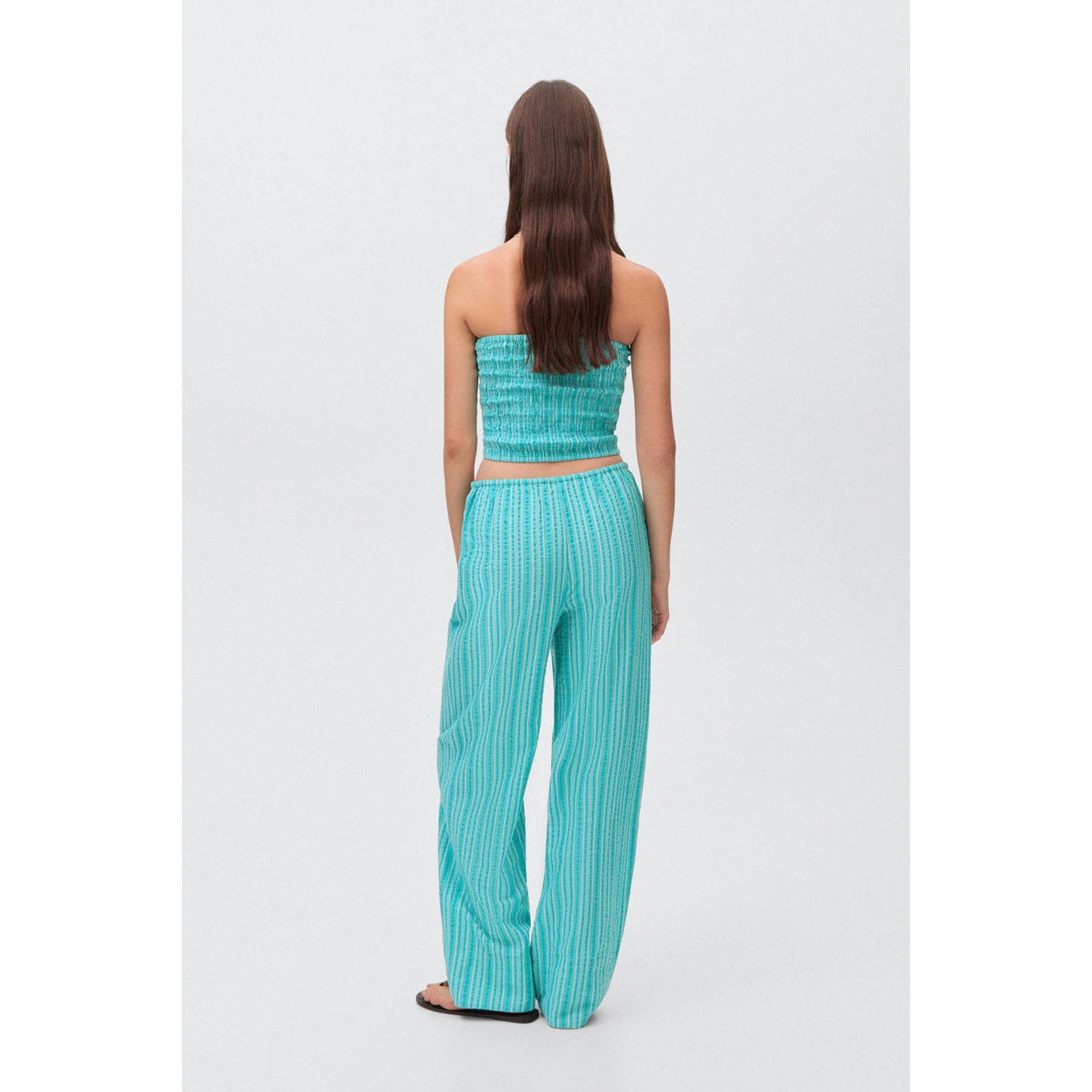 MANGO TEEN casual broek turquoise