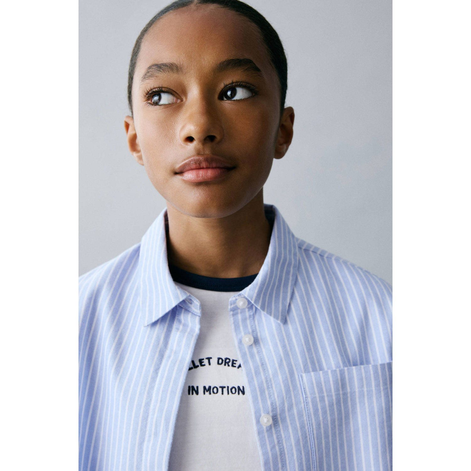 Mango Kids blouse lichtblauw