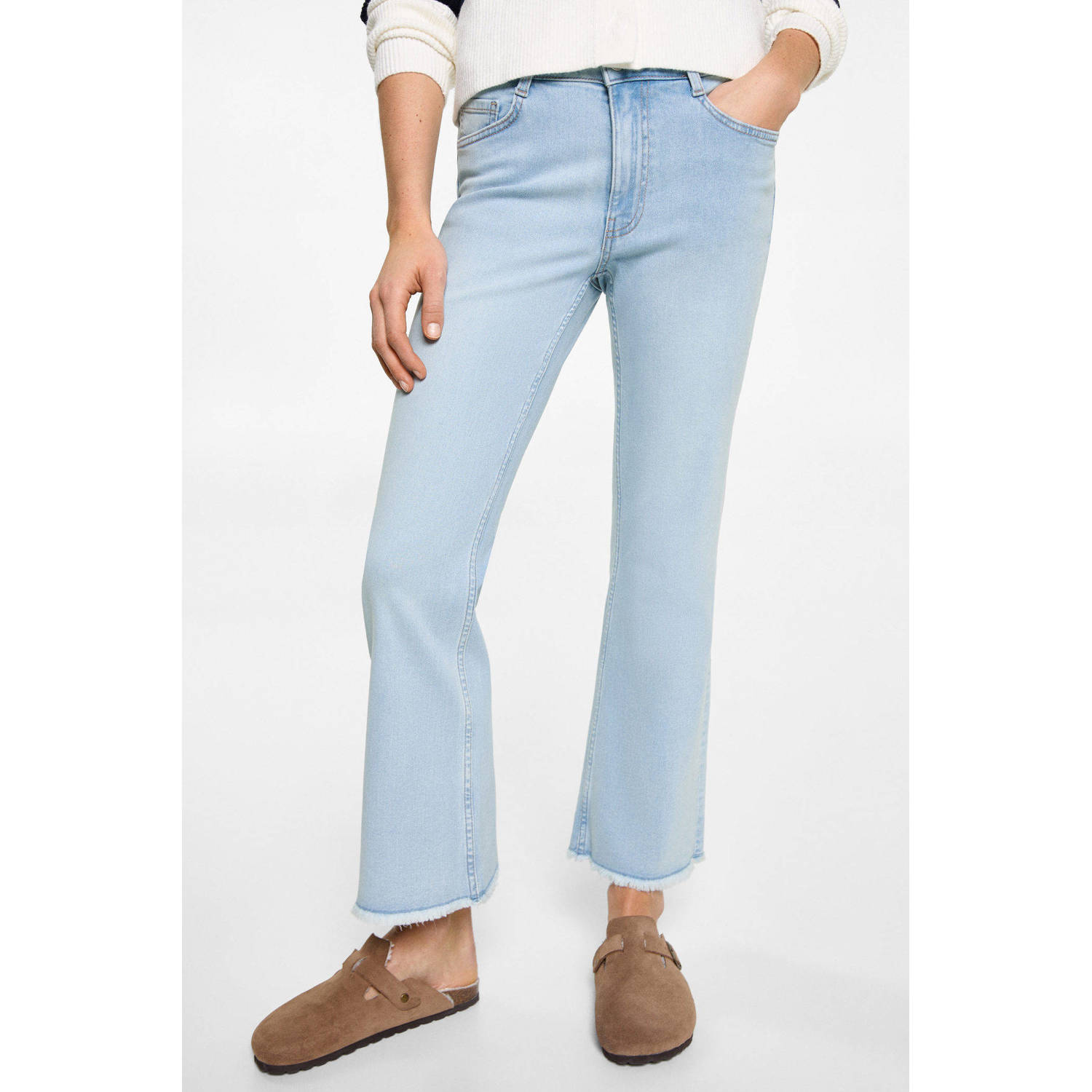 MANGO TEEN flared jeans light blue denim