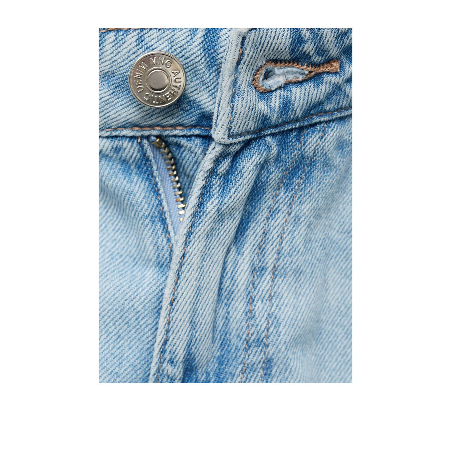 MANGO TEEN wide leg jeans light blue denim