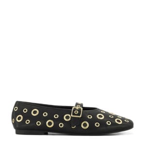 ballerina's met eyelets zwart