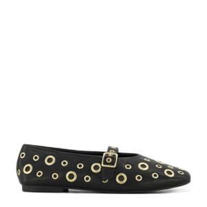 ballerina's met eyelets zwart