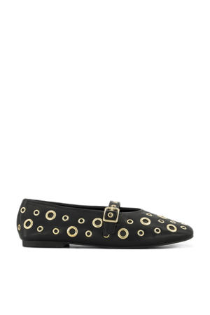ballerina's met eyelets zwart