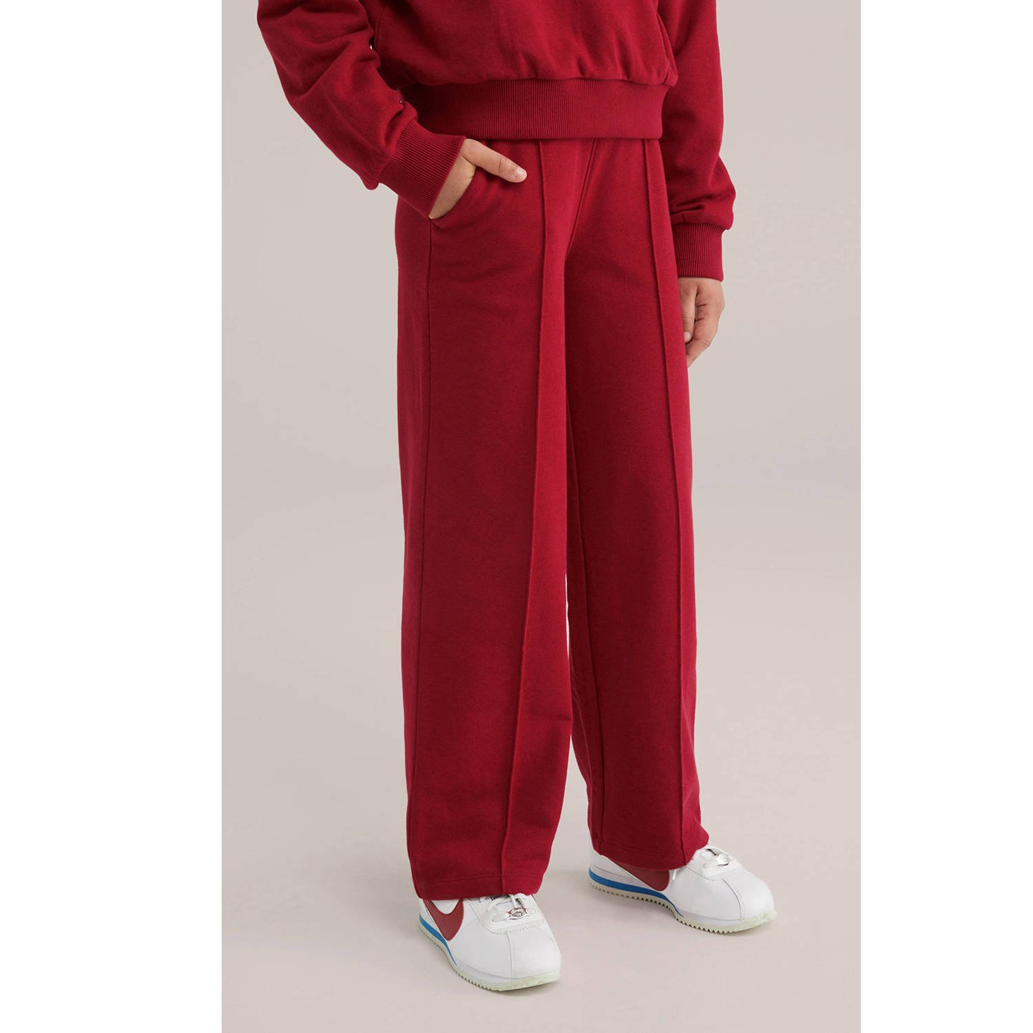 WE Fashion loose casual broek rood