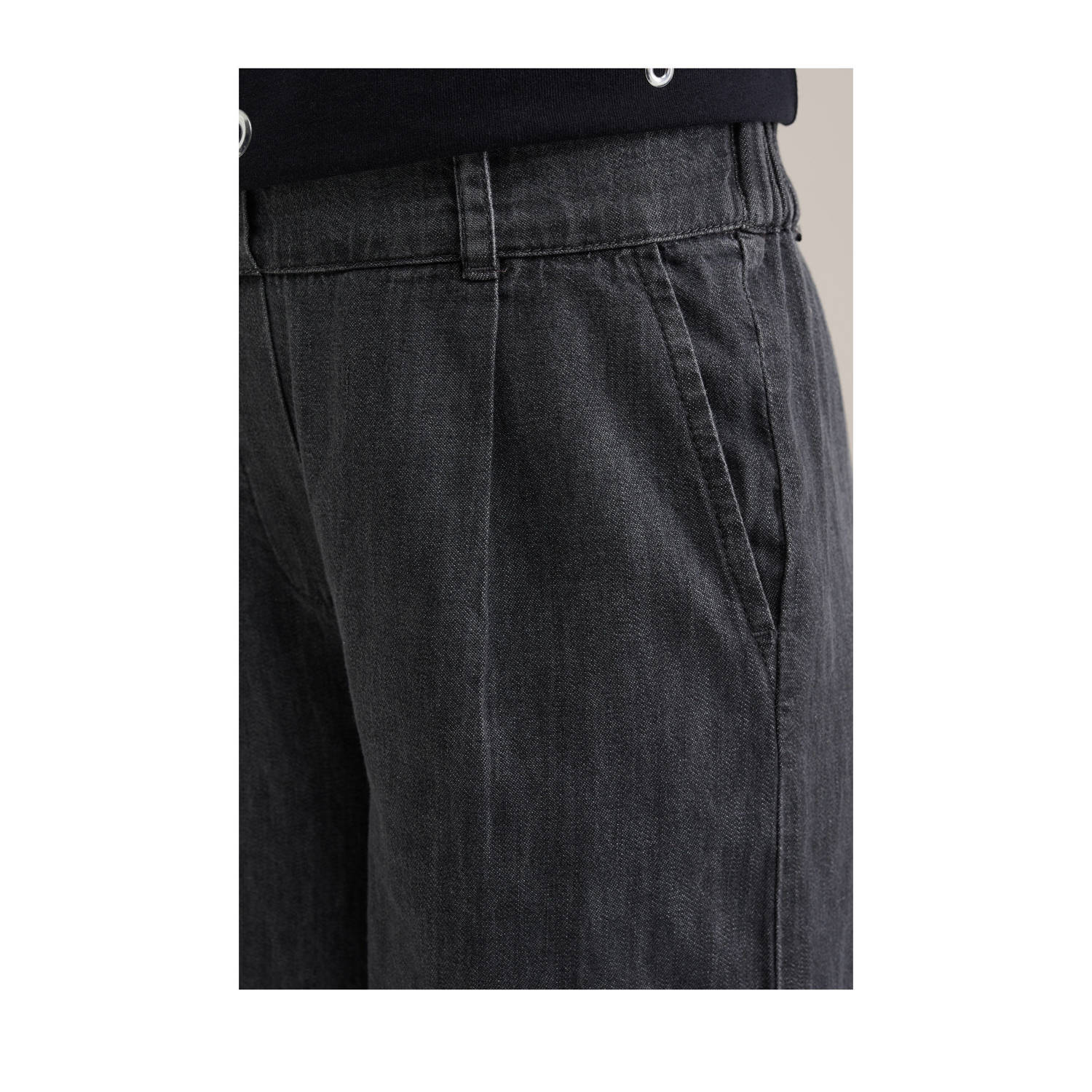 WE Fashion high waist wide leg jeans grey denim