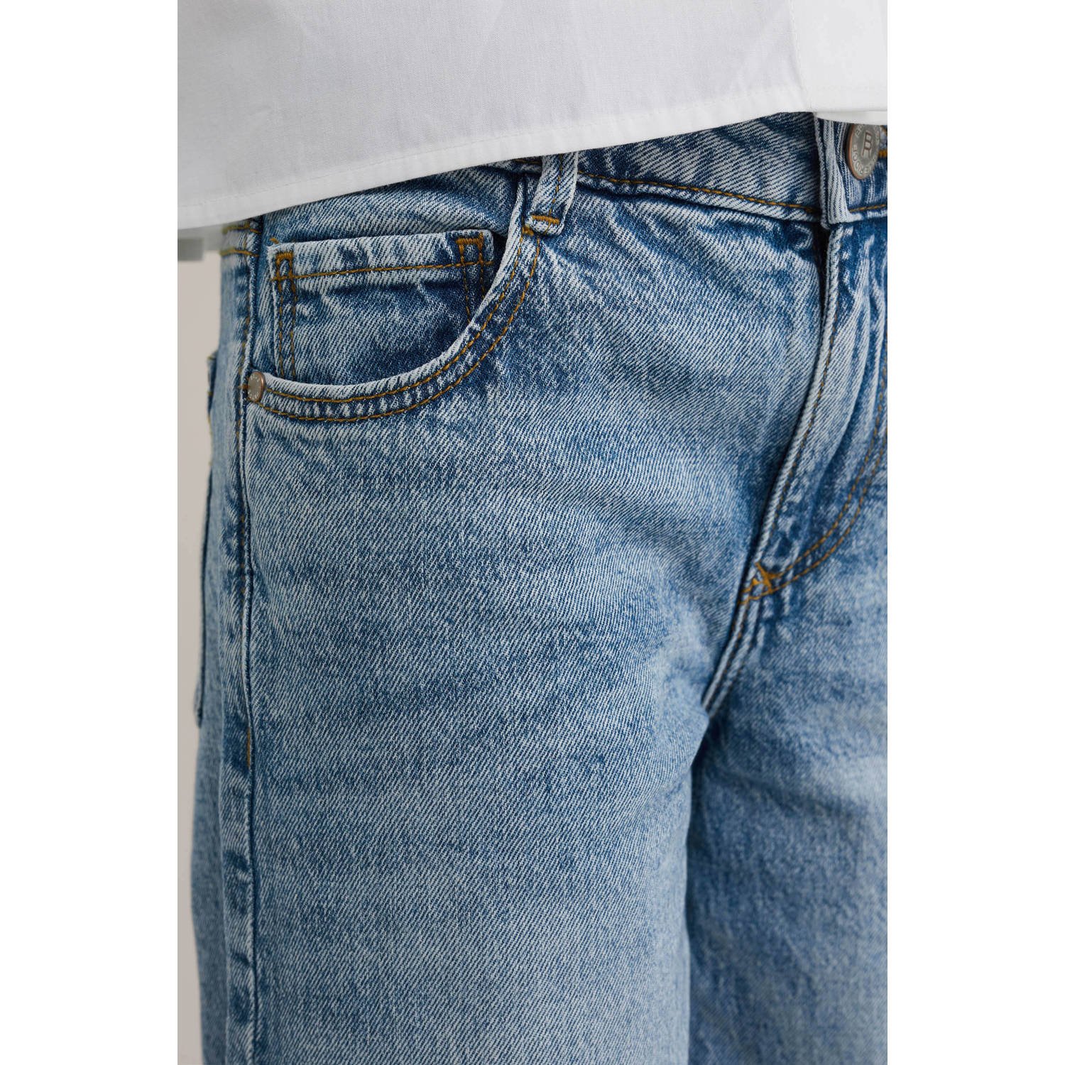WE Fashion loose fit wide leg jeans medium blue denim