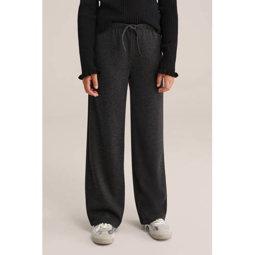 WE Fashion straight casual broek zwart afbeelding