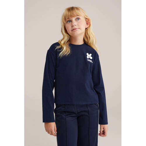 WE Fashion longsleeve donkerblauw afbeelding