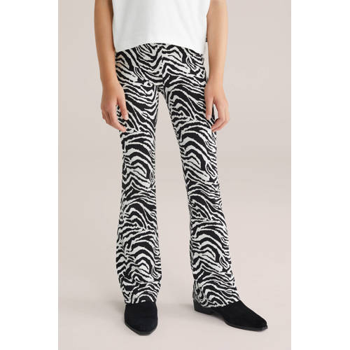 WE Fashion flared broek zwart afbeelding