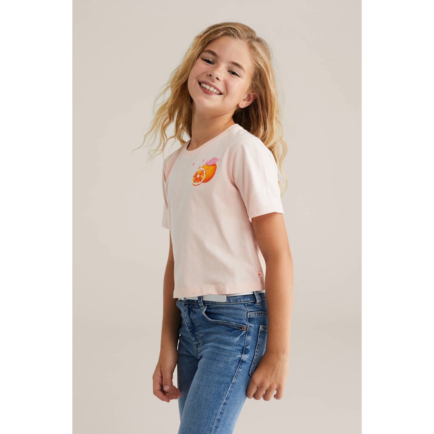 WE Fashion T-shirt lichtroze