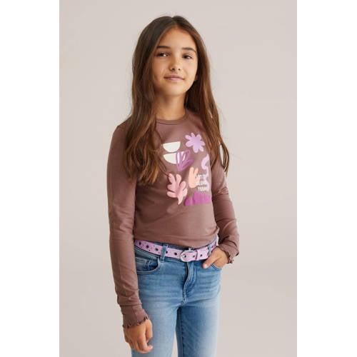 WE Fashion longsleeve bruin afbeelding