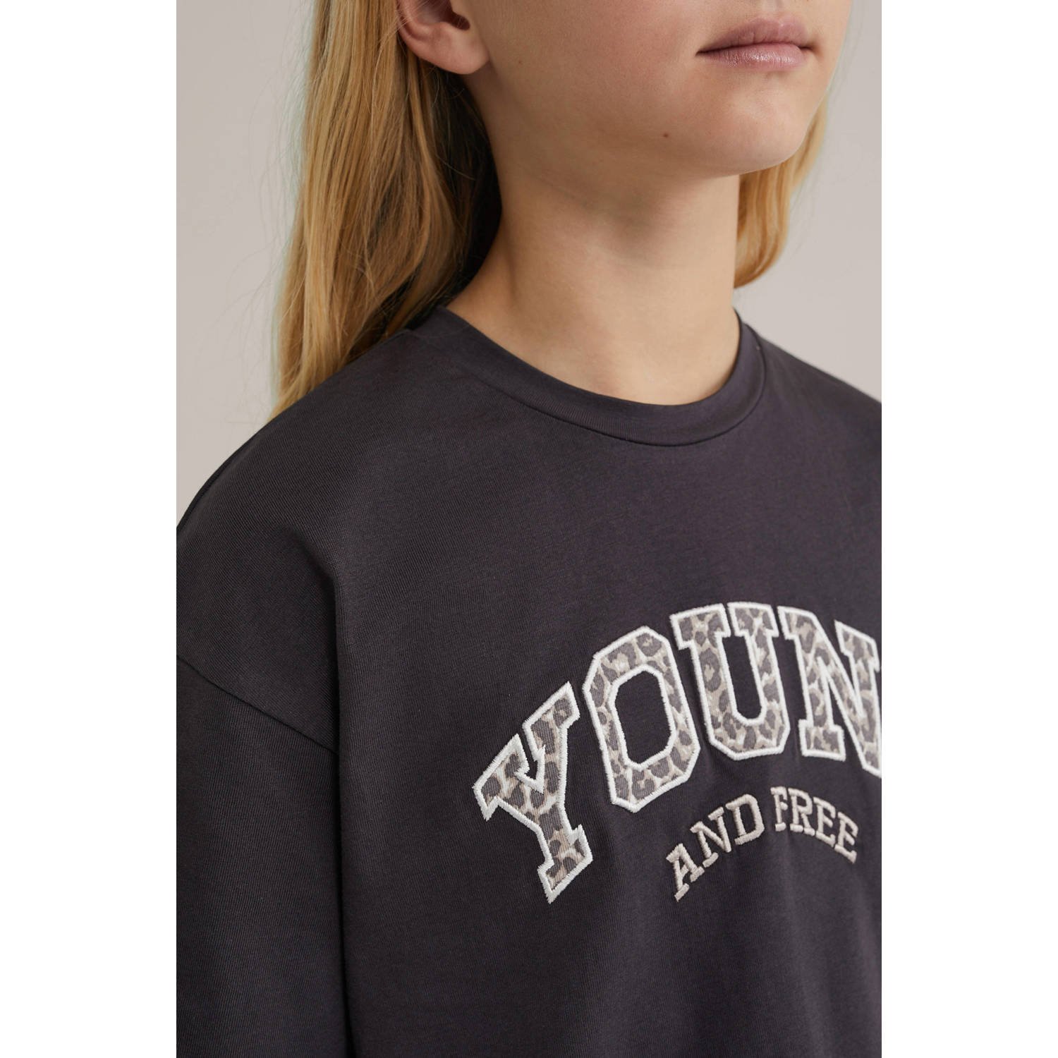 WE Fashion T-shirt zwart panter
