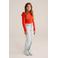 WE Fashion longsleeve rood rib gebreid